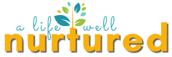 logo for a life well nurtured showing a blossoming plant emphasizing holistic wellbeing